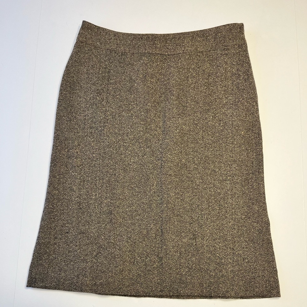 Gap Women’s Wool/Silk Blend Tan/Brown Straight Skirt 4